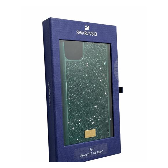 Swarovski Glam Rock Bumper Phone 11 Pro Max Green - Picture 1 of 11